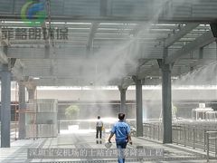 深圳宝安国际机场的士--巴士站台采用菲格朗喷雾降温工程