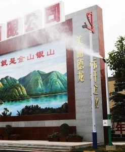 混泥土道路智能360度旋转雾桩喷雾除尘设备：优化户外环境的抑尘实用神器